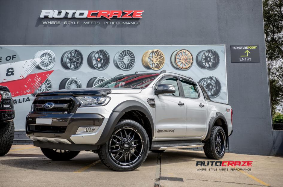 FORD RANGER GD02 MATTE BLACK MILLED ACCENTS